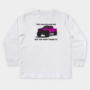 Toyota 4Runner Monster - Pink Kids Long Sleeve T-Shirt